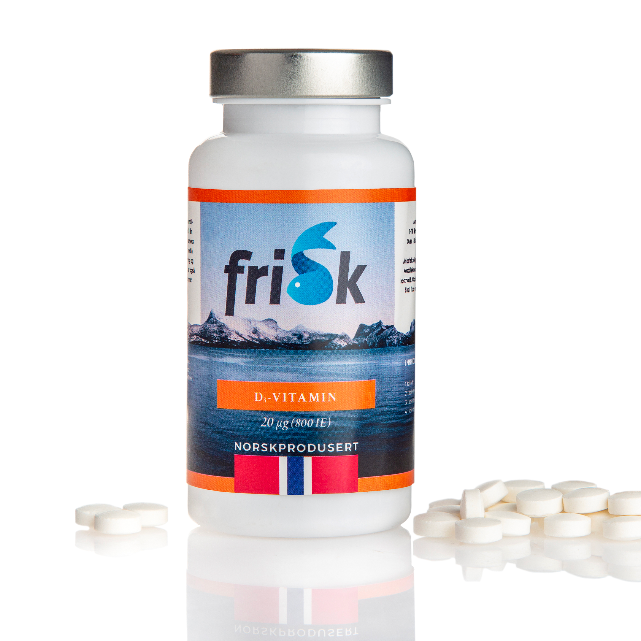 Frisk vitaminas D3 (60 tablečių)